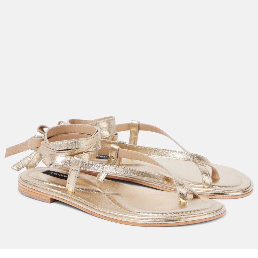 A.Emery Elliot Gold Strappy Sandals for Women
